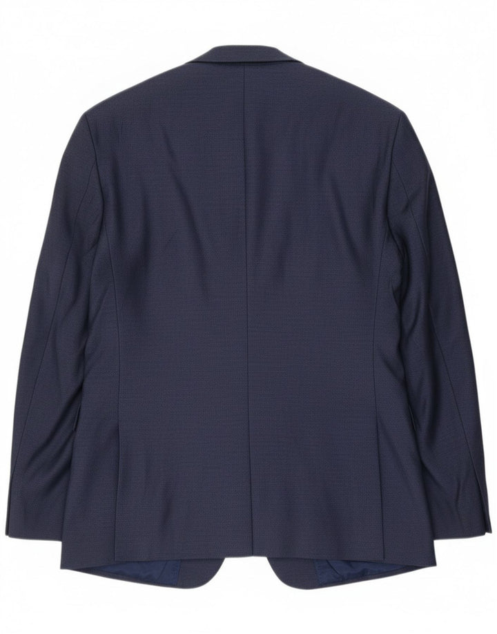 Giacca blazer a 2 bottoni da uomo Calvin Klein UK 38 poliestere blu navy medio