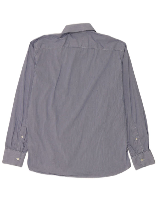 Camicia da uomo Dolce & Gabbana taglia 42 16 1/2 grande cotone gessato blu