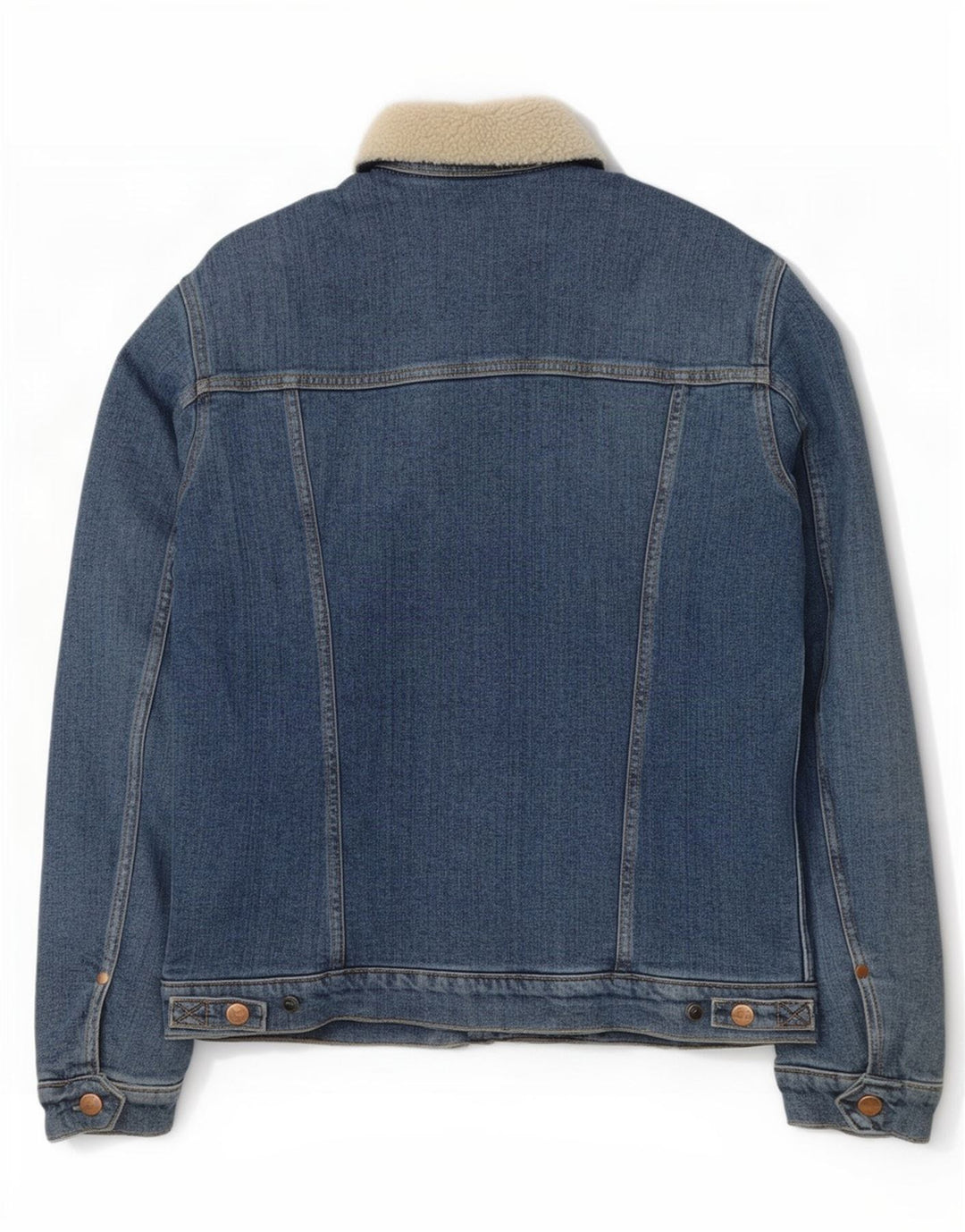Giacca da uomo in denim sherpa Wrangler UK 36 piccolo cotone blu
