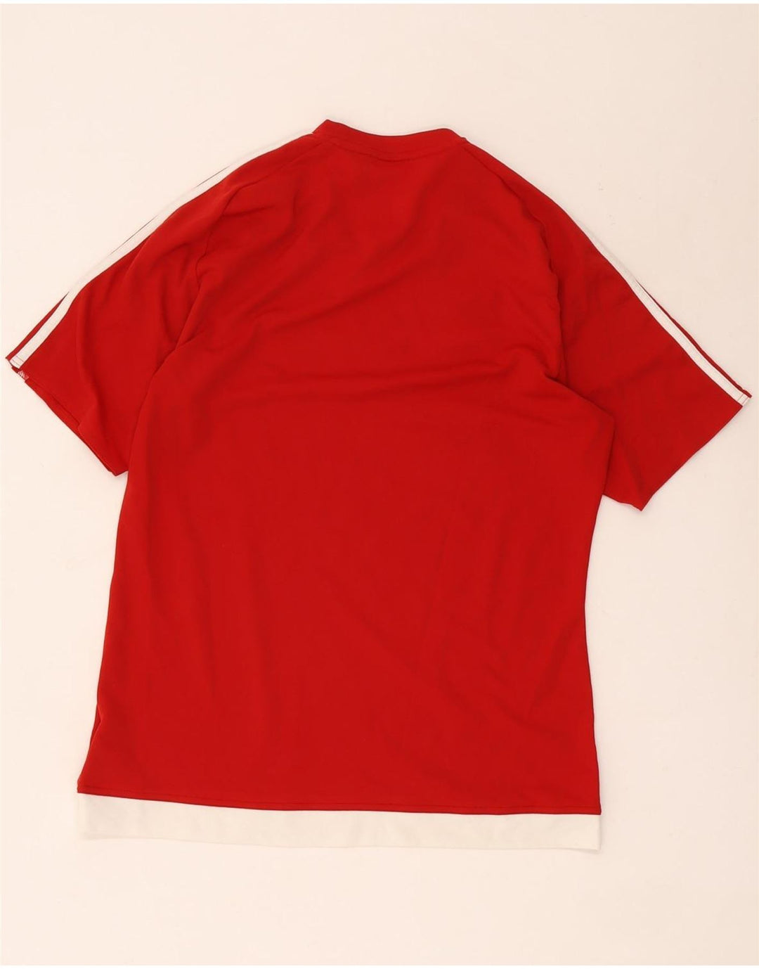 T-shirt Adidas Climalite da uomo Top in poliestere color block rosso medio