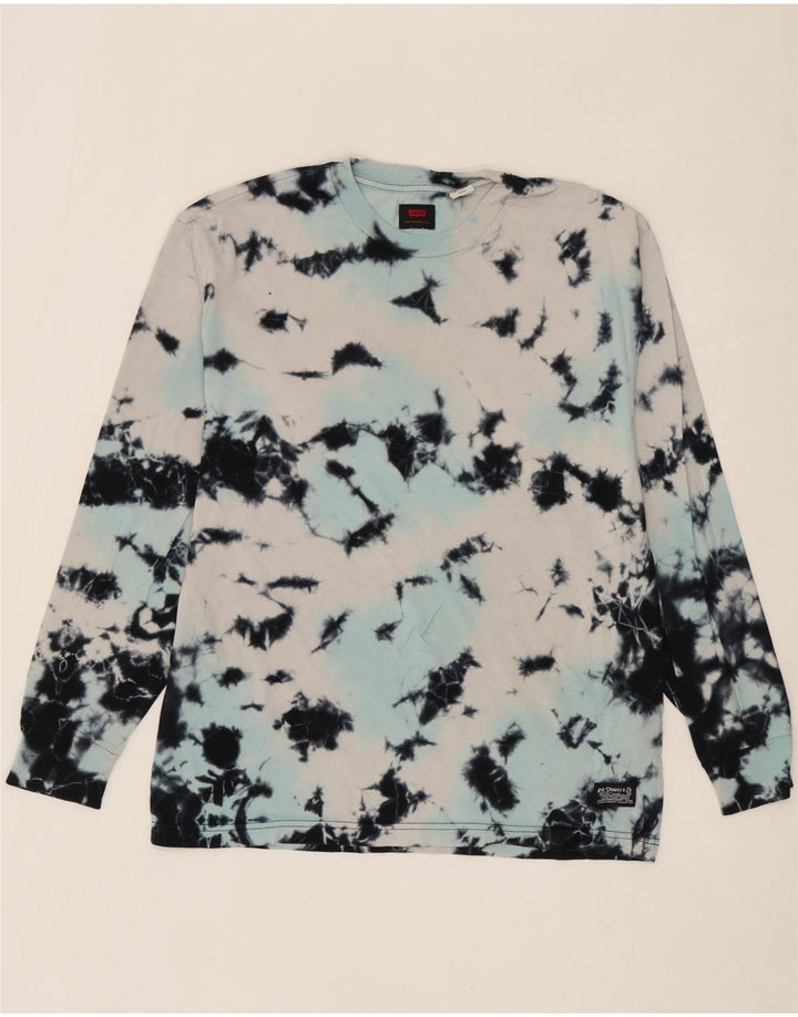 LEVI'S Mens Top Long Sleeve Small Multicoloured Tie Dye Cotton Vintage Levi's and Second-Hand Levi's from Messina Hembry 