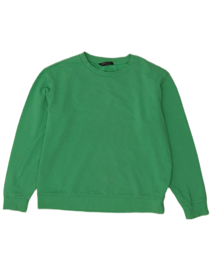Felpa oversize da donna Marks & Spencer UK 10 piccola in cotone verde