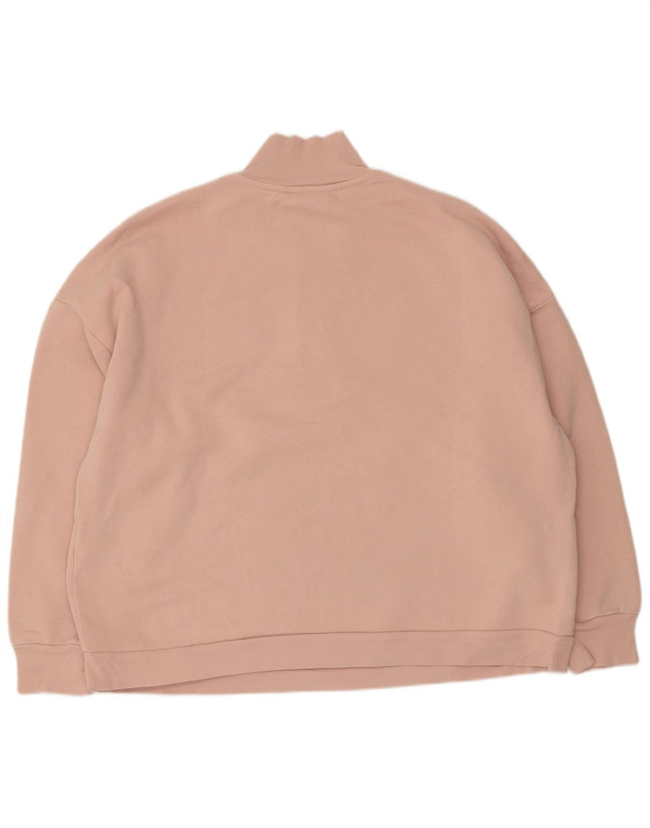 Felpa oversize con zip e collo da donna Marks & Spencer UK 18 XL Rosa