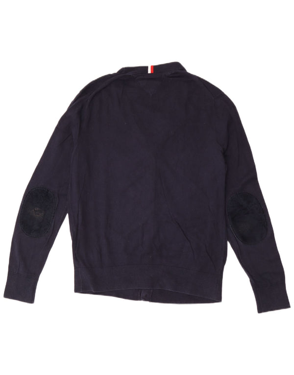 Maglione cardigan da uomo Tommy Hilfiger grande cotone blu navy