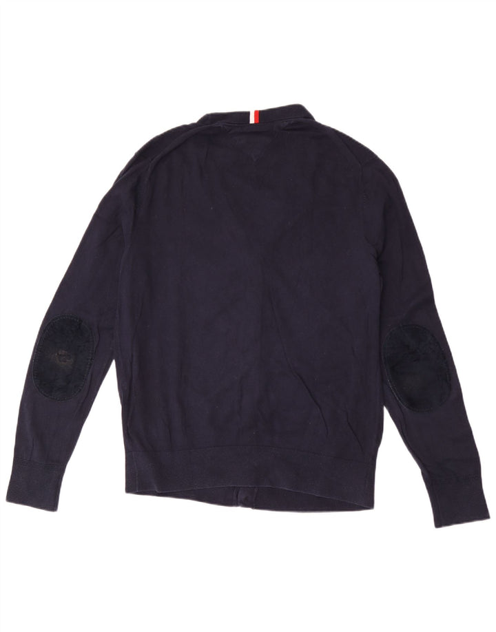 Maglione cardigan da uomo Tommy Hilfiger grande cotone blu navy