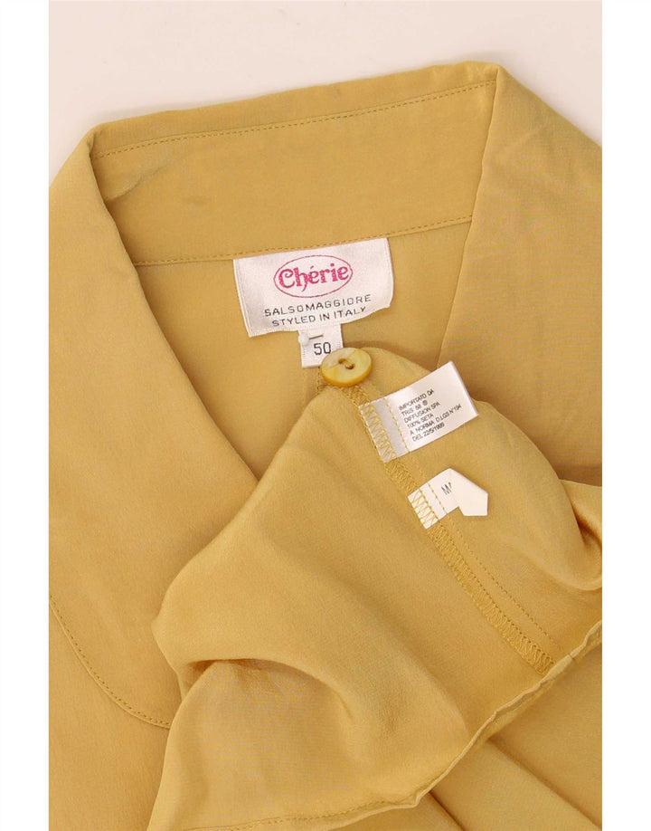 Cherie Camicetta oversize da donna IT 50 XL Seta gialla