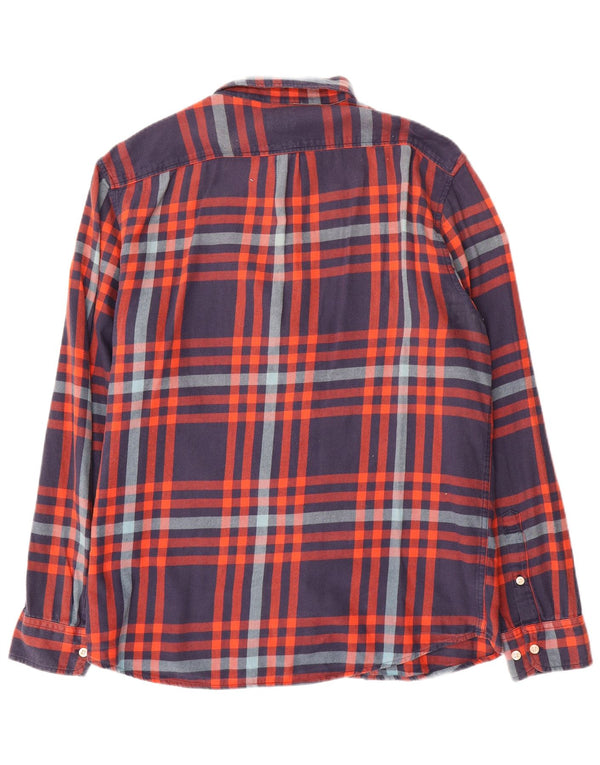 Camicia in flanella da uomo Lee XL in cotone a quadri blu