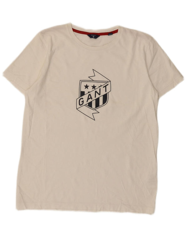 Gant Boys Graphic T-Shirt Top 13-14 Years White Cotton