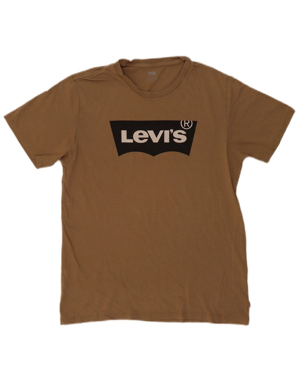 T-shirt grafica da uomo Levi's in cotone beige medio