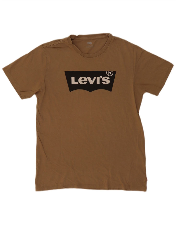 T-shirt grafica da uomo Levi's in cotone beige medio