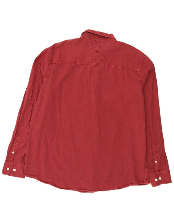 Camicia da uomo Fat Face 2XL in cotone bordeaux