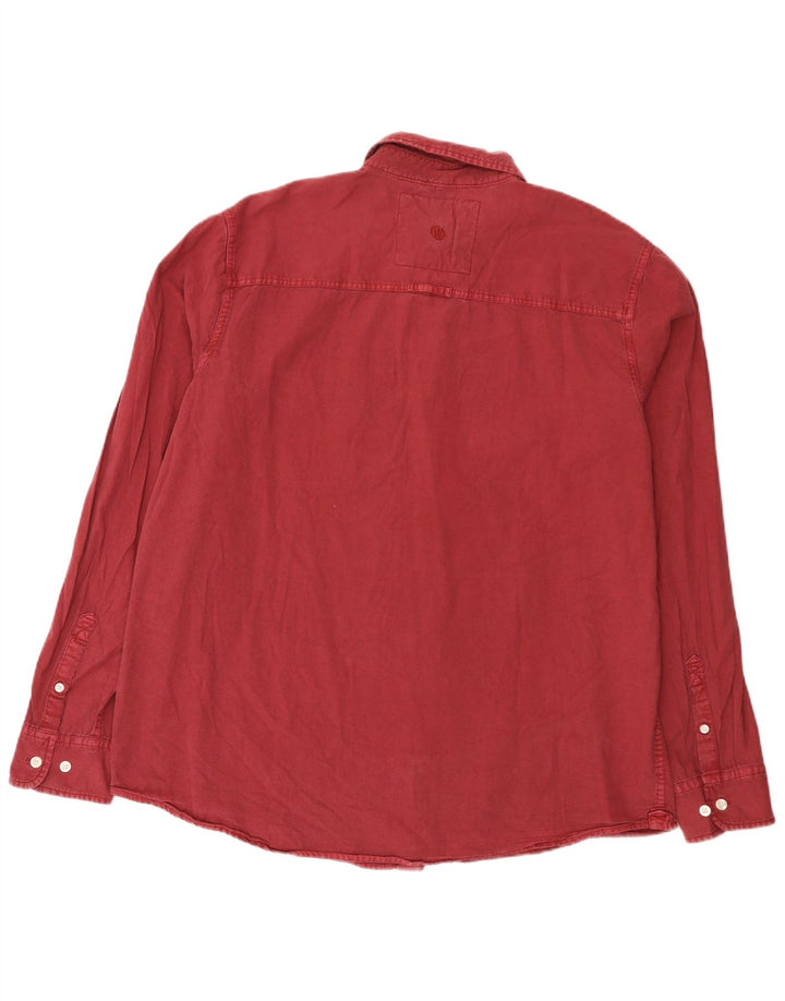 Camicia da uomo Fat Face 2XL in cotone bordeaux