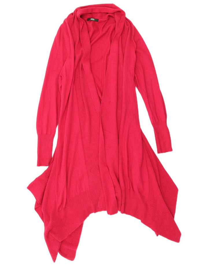 Maglione cardigan asimmetrico da donna Marks & Spencer UK 12 Rosa medio