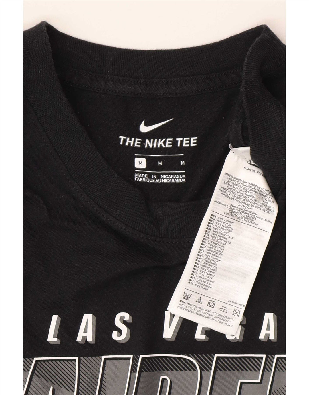 Nike Las Vegas Raiders Graphic Top manica lunga da uomo in cotone nero medio