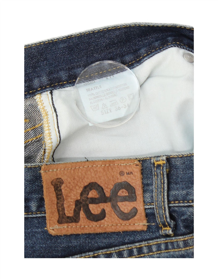 Jeans dritti da uomo Lee Seattle W36 L28 cotone blu