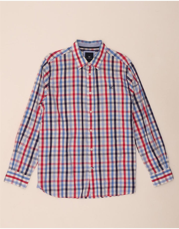 Crew Clothing Camicia da uomo dalla vestibilità classica, grande, in cotone a quadretti multicolore