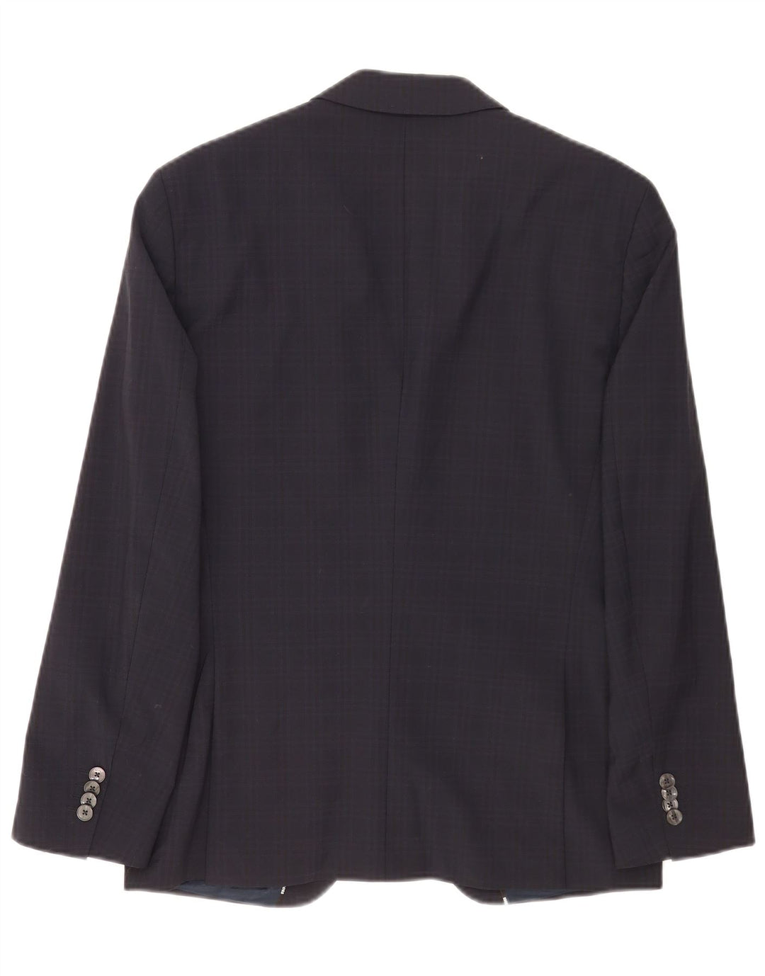 Giacca blazer da uomo a 2 bottoni Hugo Boss EU 48 medio blu navy a quadri classico