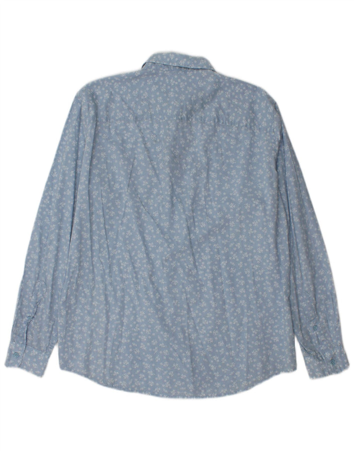 Camicia Benetton Uomo Blu Medio Floreale
