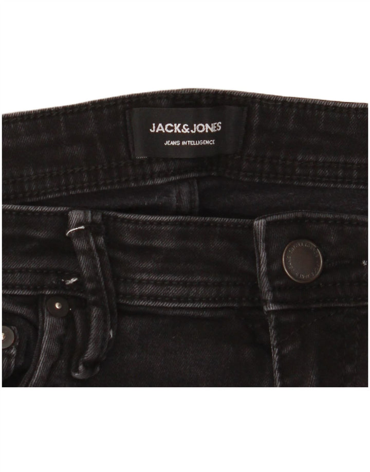 Jack & Jones Uomo GLENN Slim Jeans W33 L32 Cotone Nero