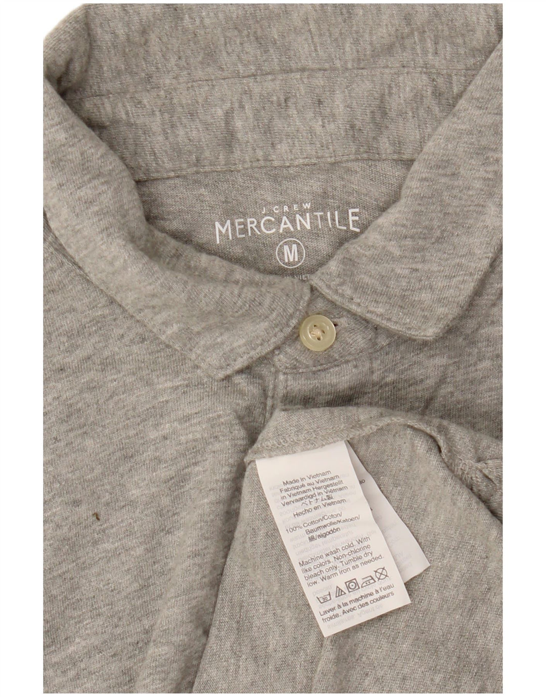 Polo mercantile da uomo J. CREW in cotone grigio medio