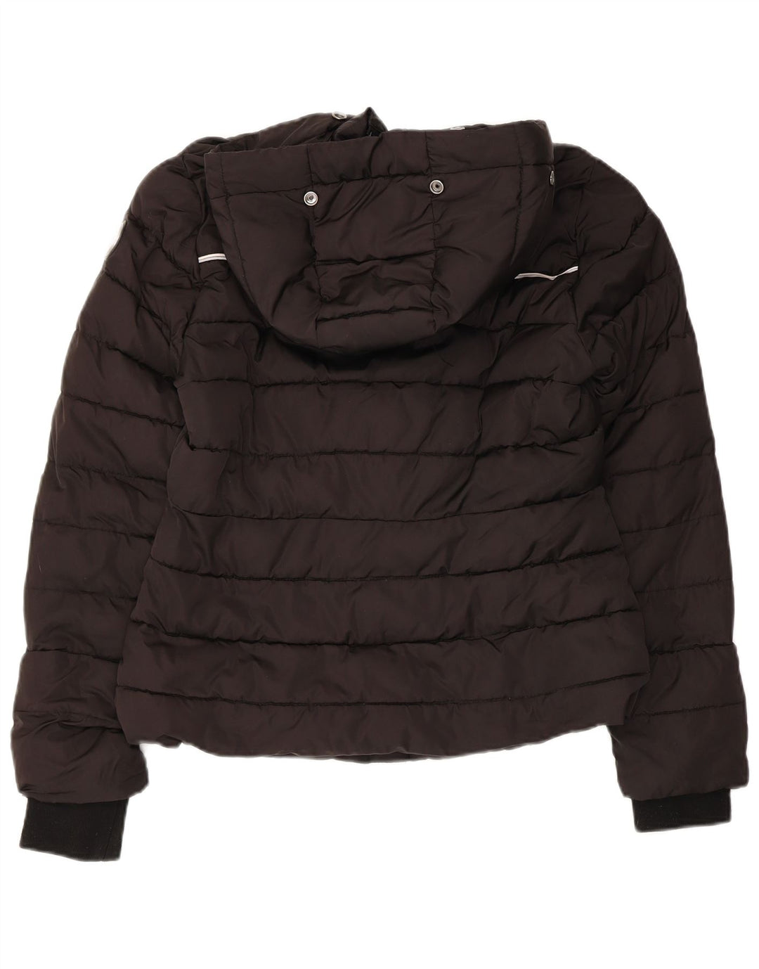 Giacca imbottita con cappuccio da donna SUPERDRY UK 10 piccola poliestere nero