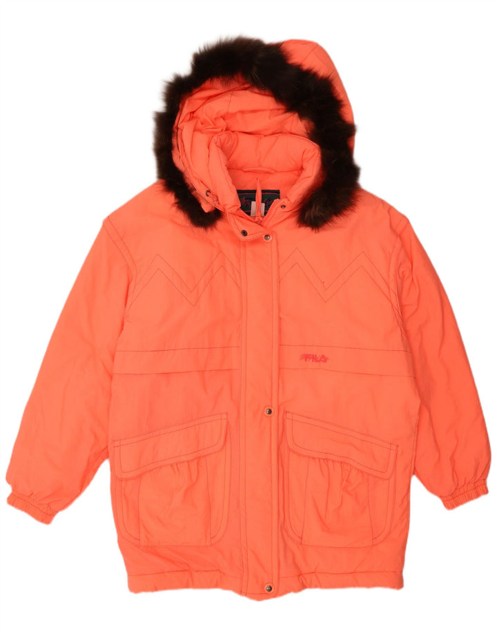 Cappotto imbottito oversize con cappuccio da donna Fila IT 44 arancione medio in poliammide