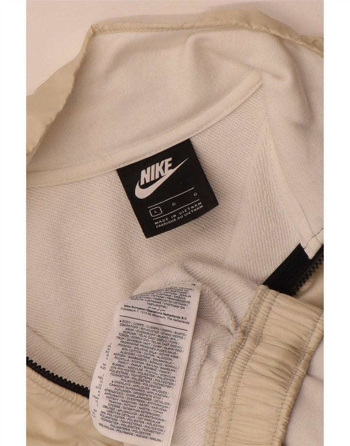 Felpa con grafica corta Nike da donna UK 16 Large White Colourblock