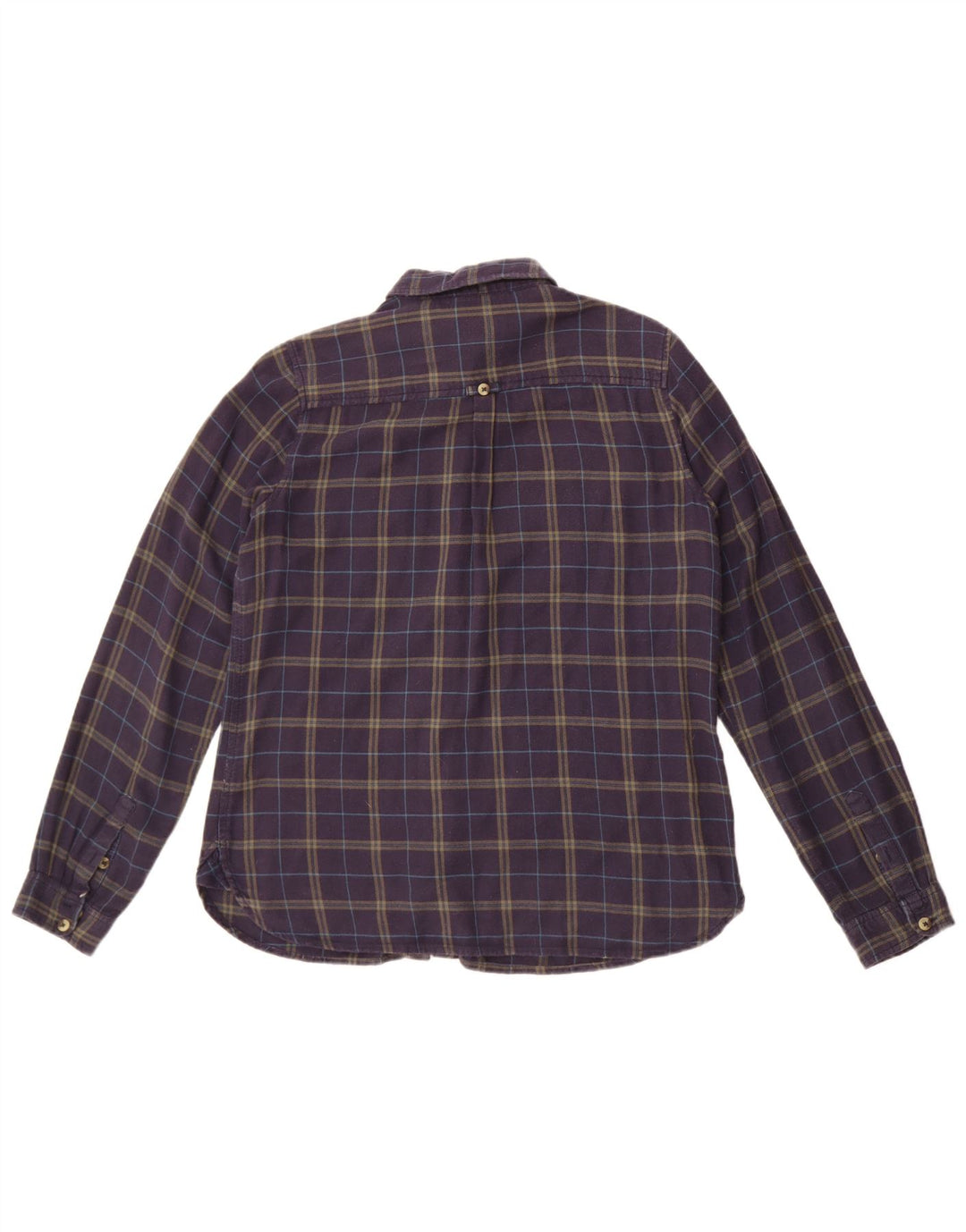 Camicia di flanella da donna Fat Face UK 12 Cotone medio a quadri blu navy