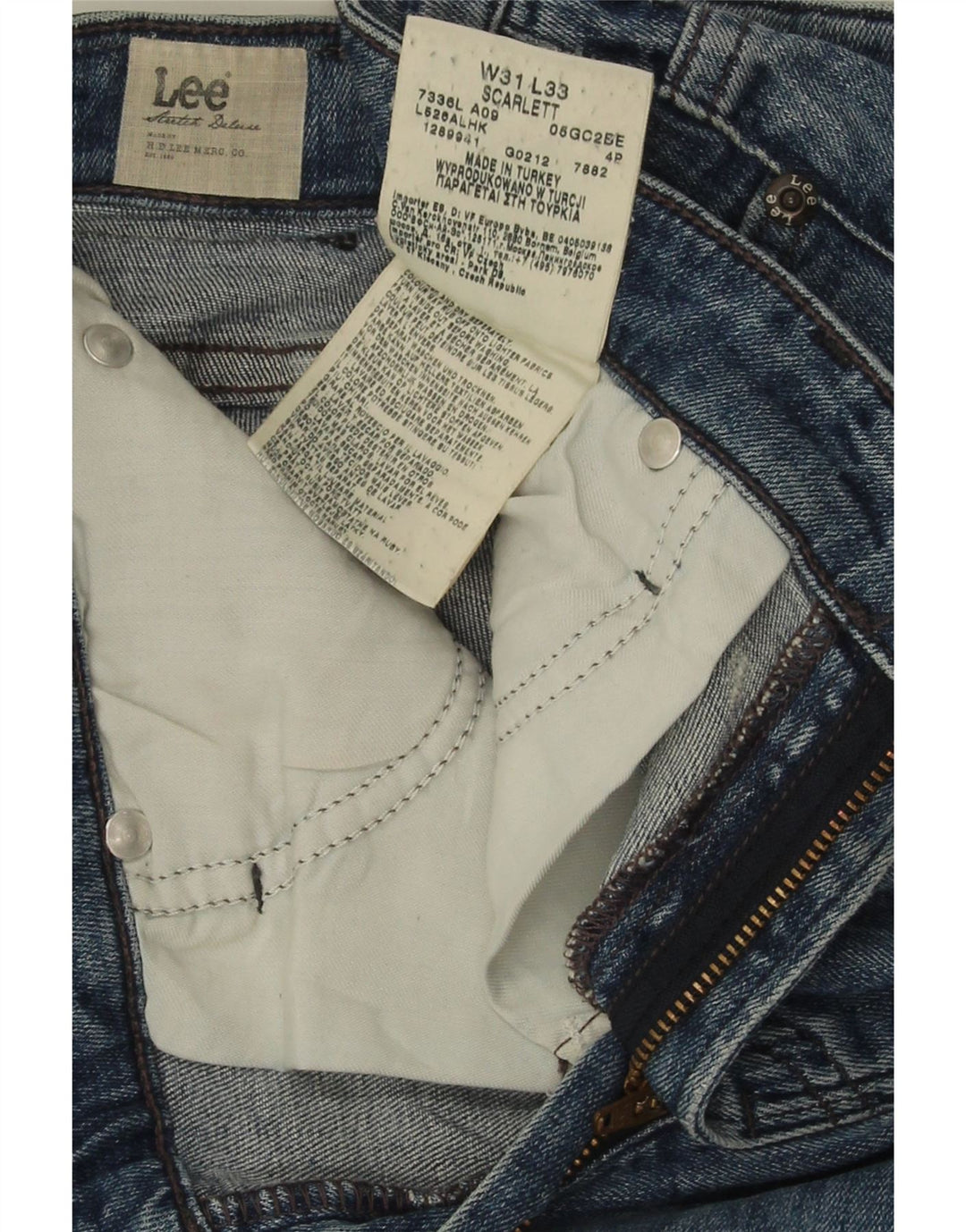 Jeans Lee Scarlett Slim da donna W31 L26 cotone blu