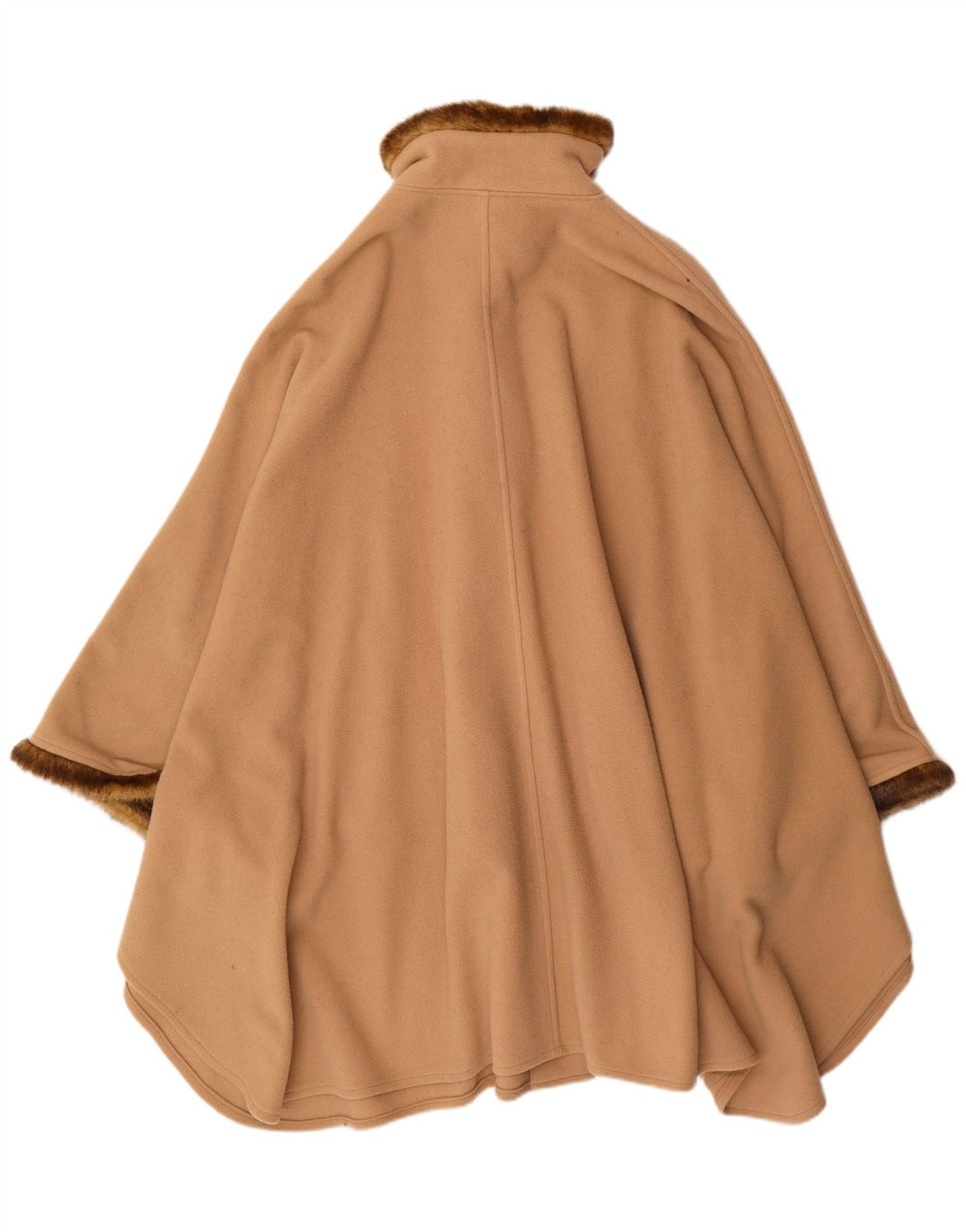 Cappotto poncho vintage da donna, taglia unica, beige