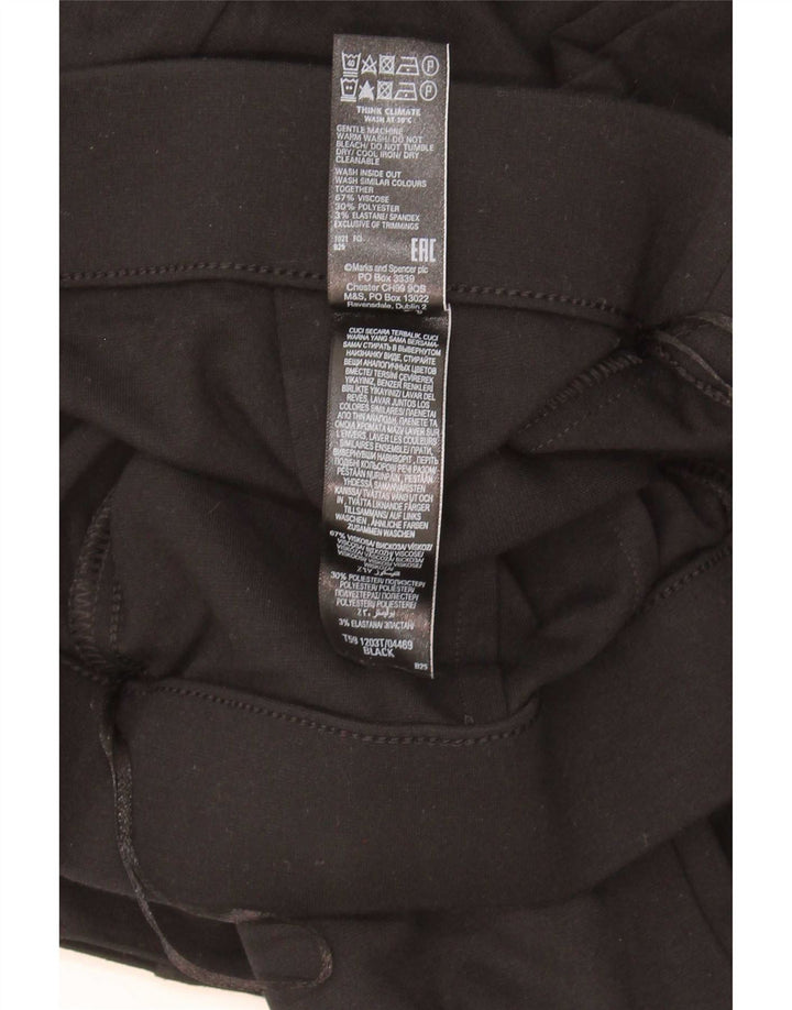Pantaloni casual Bootcut da donna Marks & Spencer UK 12 Medio W30 L29 Nero
