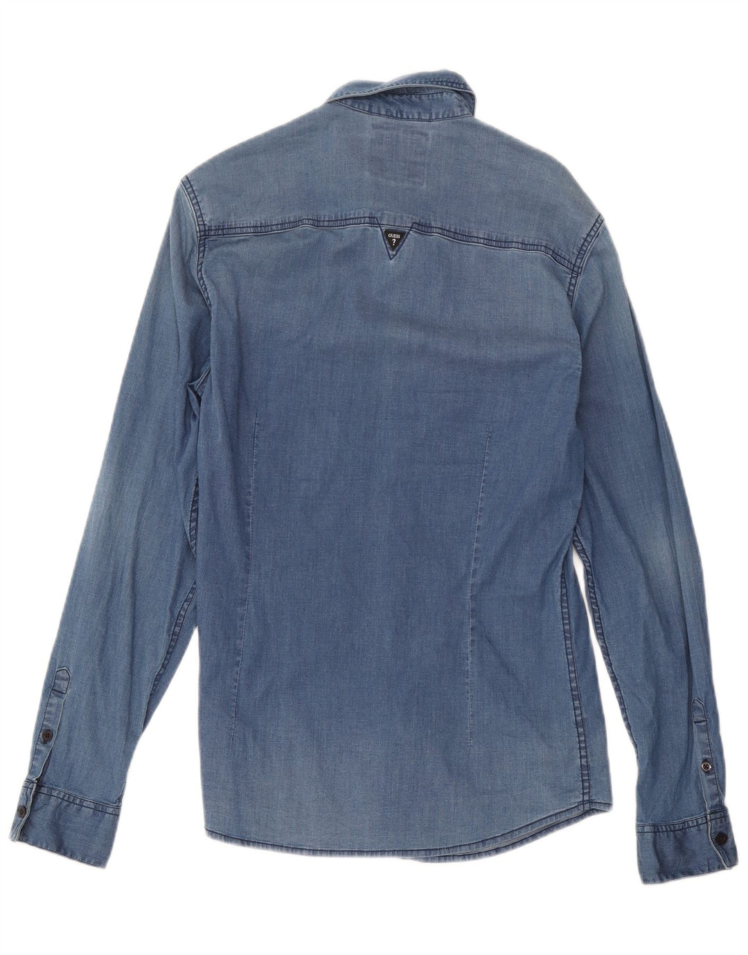 Camicia in denim da uomo slim fit Guess piccola blu