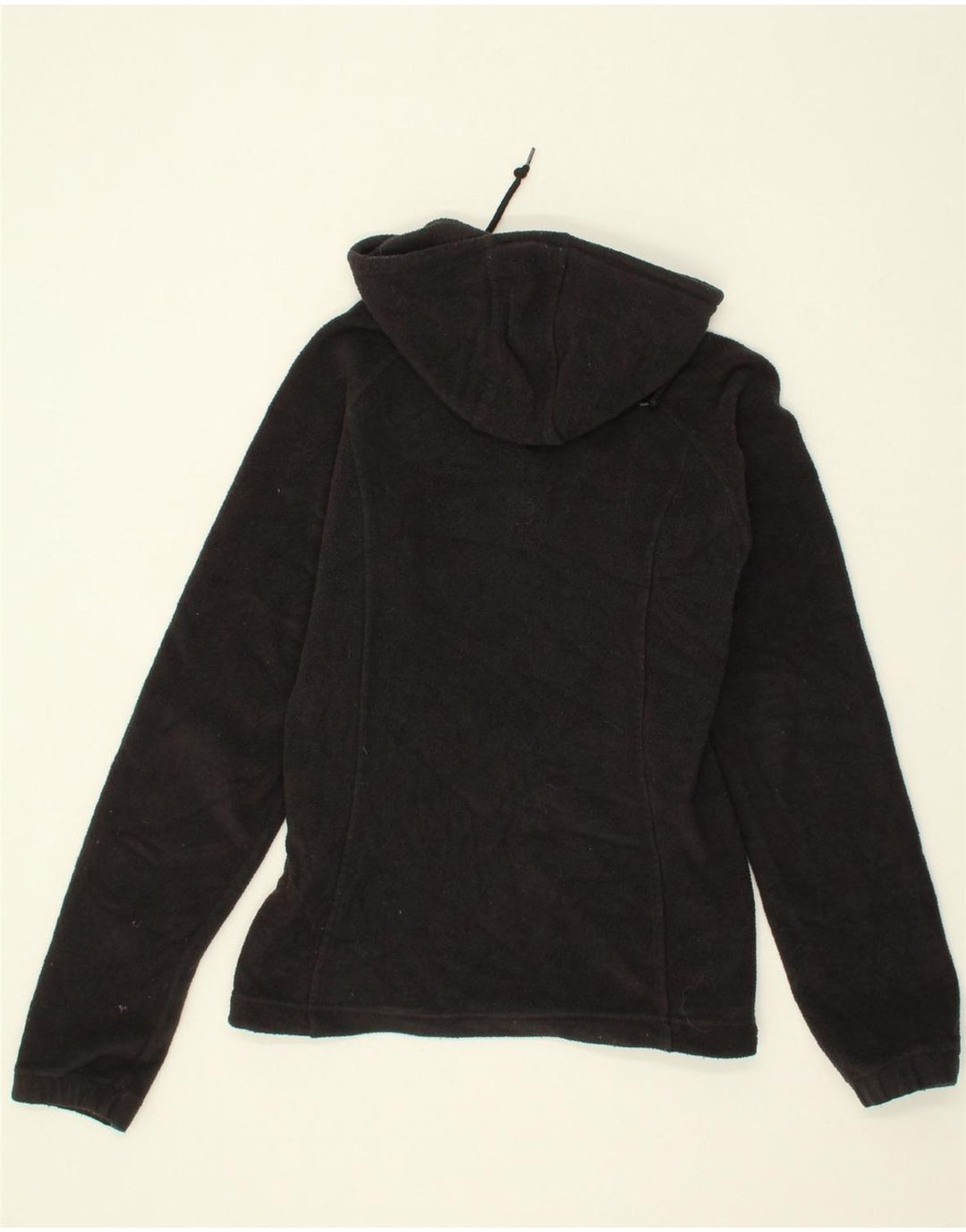 COLUMBIA Womens Hooded Fleece Jacket UK 16 Large Black Polyester Vintage Columbia and Second-Hand Columbia from Messina Hembry 