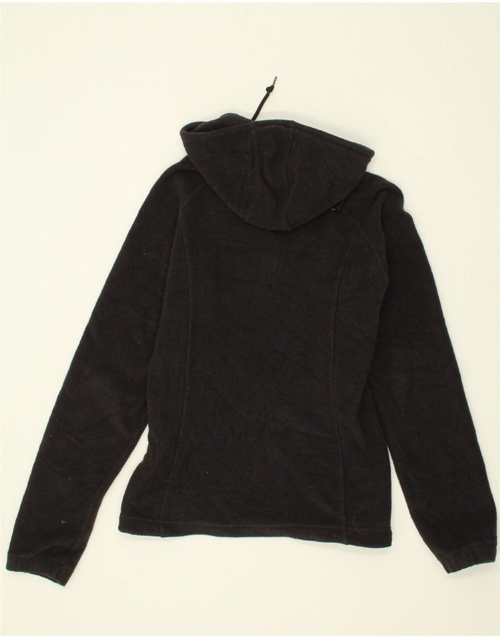 COLUMBIA Womens Hooded Fleece Jacket UK 16 Large Black Polyester Vintage Columbia and Second-Hand Columbia from Messina Hembry 