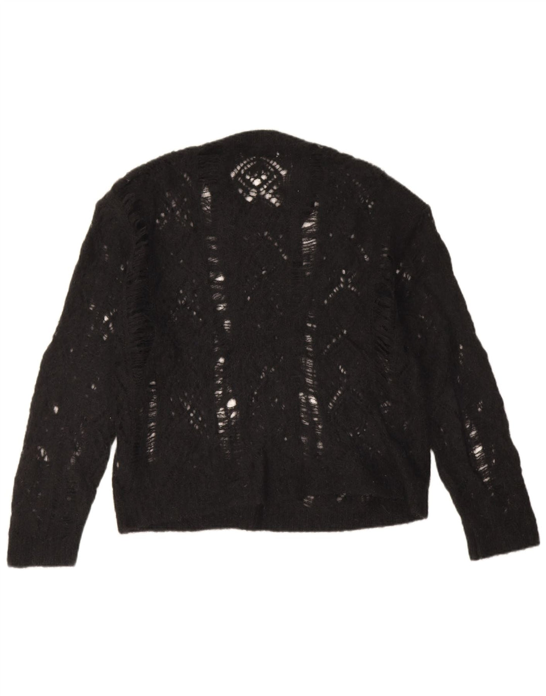 Maglione maglione girocollo da donna Zara UK 14 medio nero