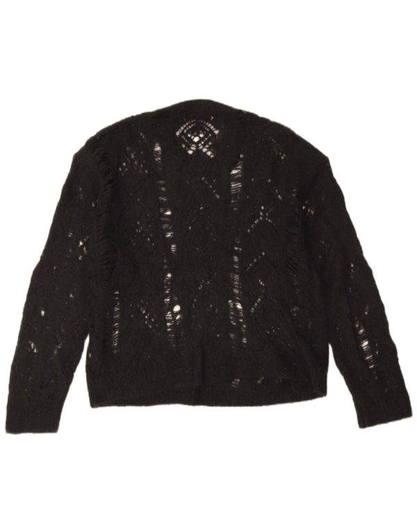 Maglione maglione girocollo da donna Zara UK 14 medio nero