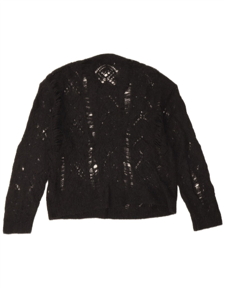 Maglione maglione girocollo da donna Zara UK 14 medio nero