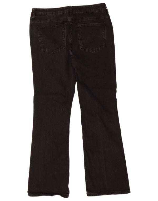Jeans Eva Bootcut da donna Marks & Spencer UK 14 Large W34 L29 Cotone nero
