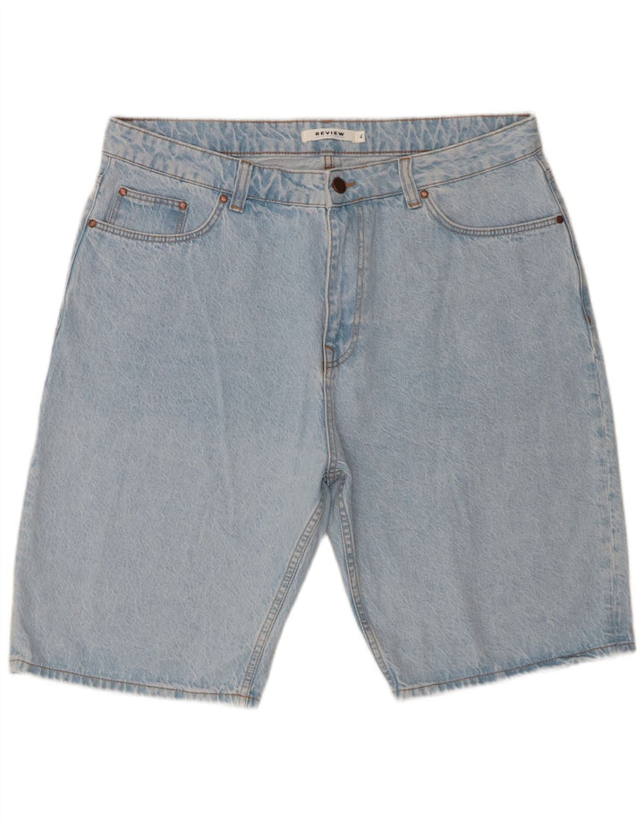 Recensione Pantaloncini di jeans con grafica da uomo XL W38 in cotone blu