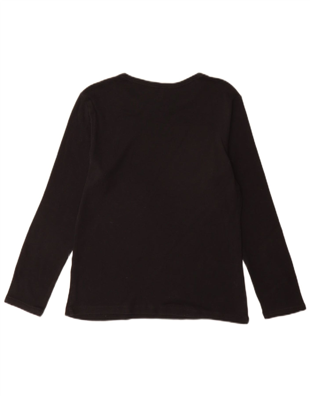 Marks & Spencer Top da donna manica lunga UK 14 cotone nero medio