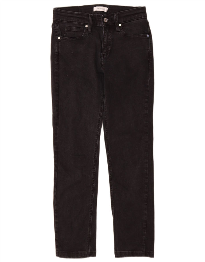 Jeans slim da donna Calvin Klein W27 L28 cotone nero