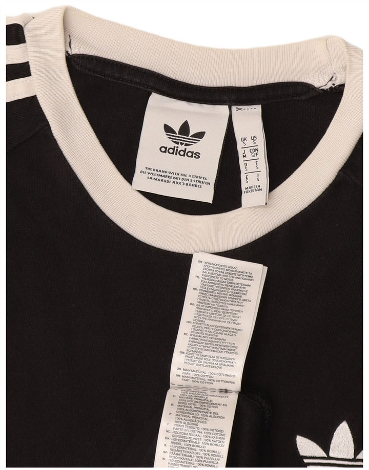 T-shirt Adidas da uomo Top Small in cotone nero