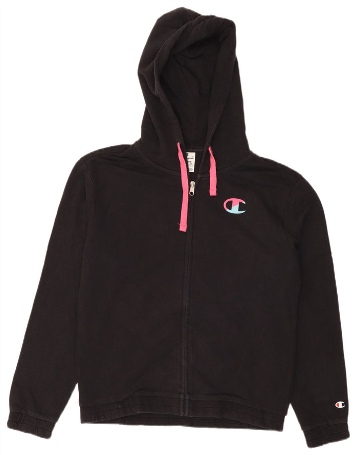 Maglione con cappuccio e zip da donna CHAMPION UK 14 Cotone nero medio