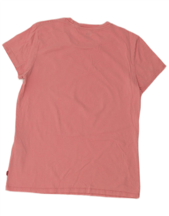 T-shirt grafica da donna Levi's Top UK 12 cotone rosa medio
