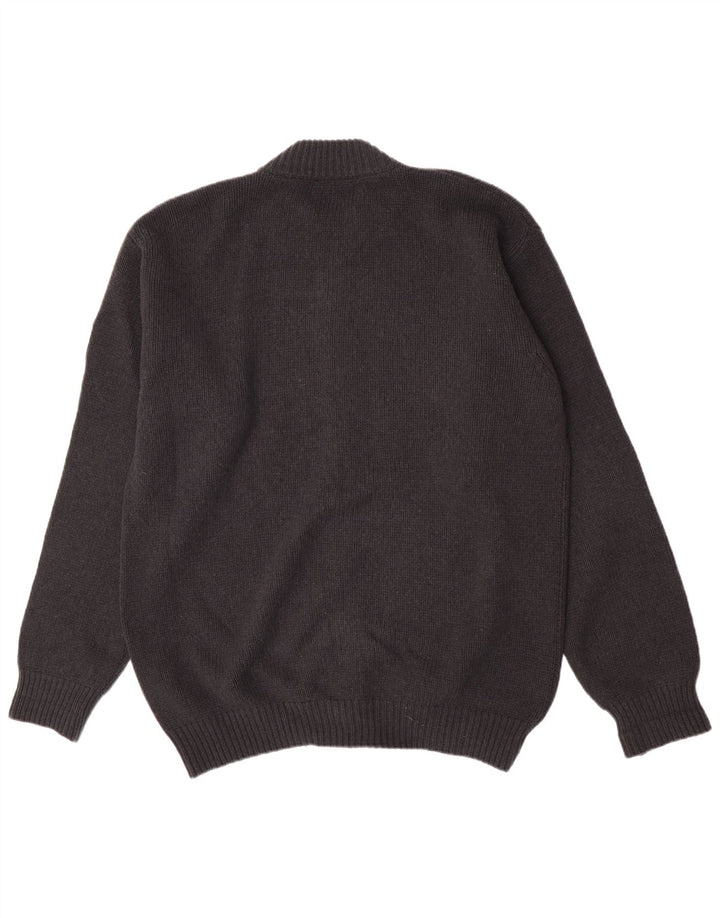 Maglione cardigan da uomo Murphy & Nye XL in lana grigia