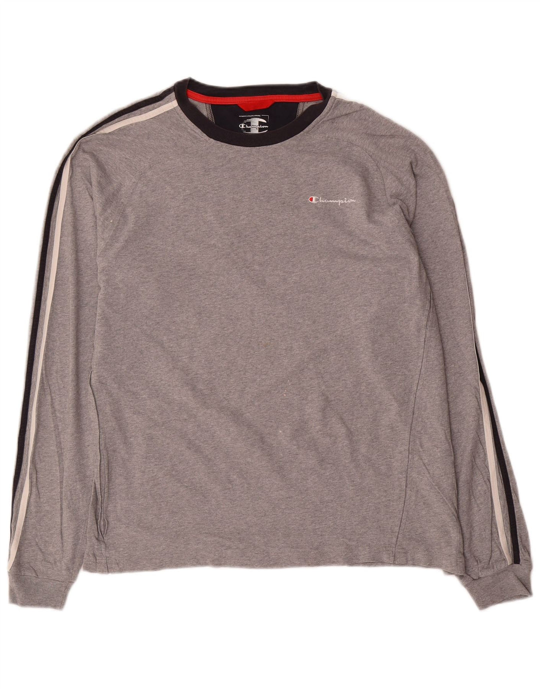 CHAMPION Top da uomo a maniche lunghe XL in cotone grigio