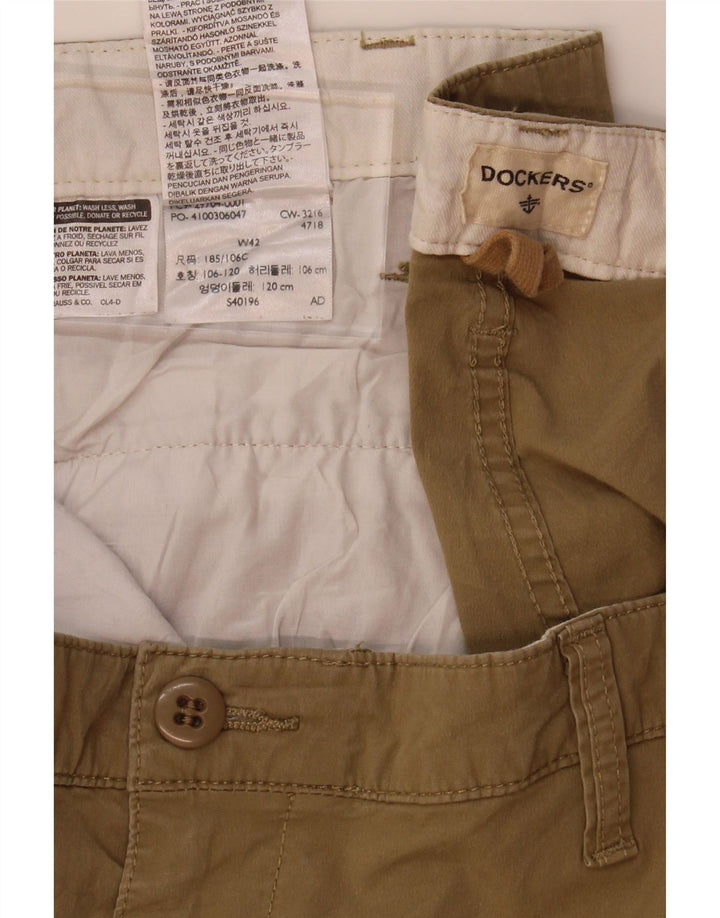 DOCKERS Mens Cargo Shorts W42 2XL  Brown Cotton Vintage Dockers and Second-Hand Dockers from Messina Hembry 