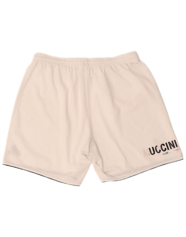 Pantaloncini sportivi Adidas Climalite Graphic da uomo, grandi, in poliestere bianco