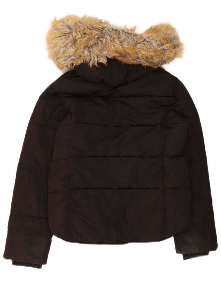 Giacca imbottita oversize con cappuccio da donna Topshop UK 4 XS poliestere nero