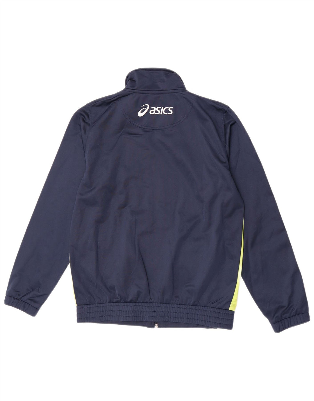 Giacca da tuta grafica da ragazzo Asics, 11-12 anni, color block blu navy